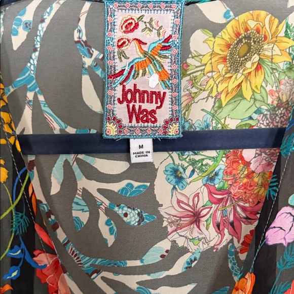 Johnny Was Multicolor Floral Blouse - Picture 2 of 3